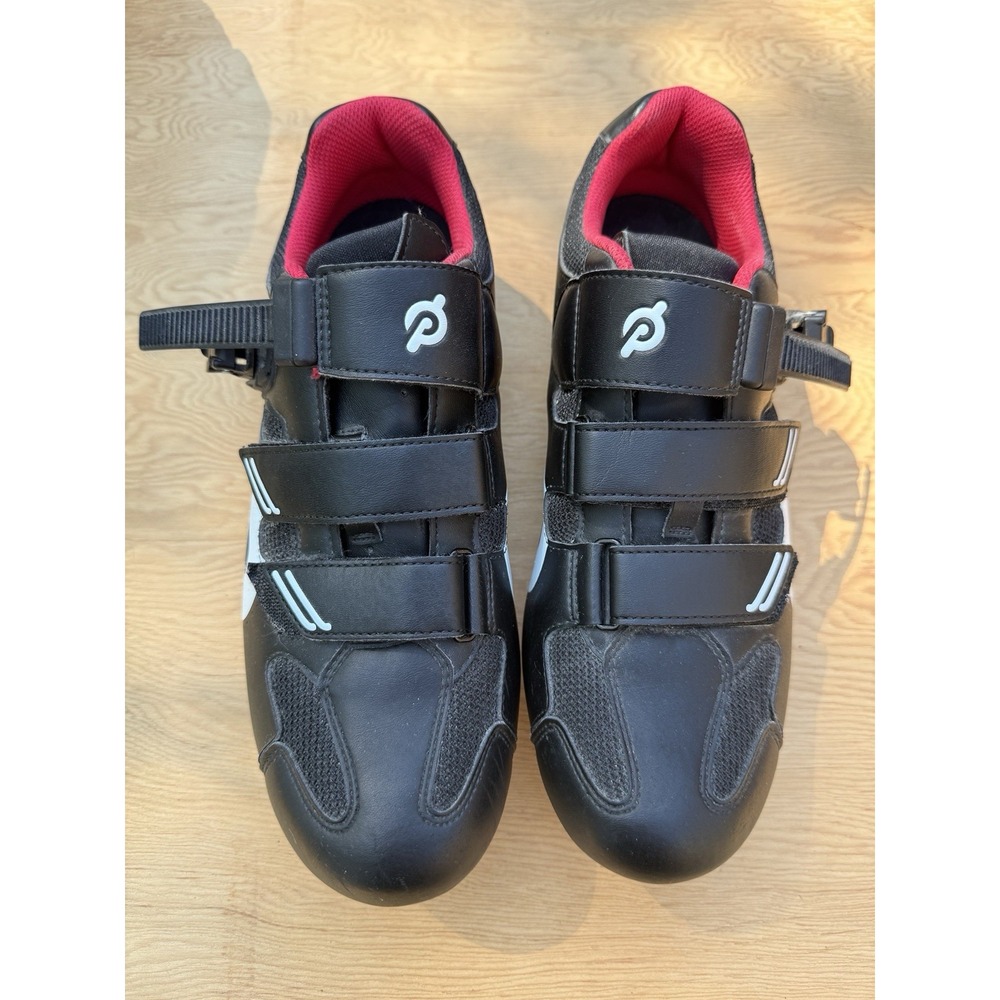 Peloton Indoor Bike Cycling Shoes Unisex Size EU 43 Men's 10 Women's 12 BlackRed